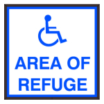 Signal-Tech 38830 SBLF1212W-A356B/120-277VAC "Area of Refuge w/Handicap Symbol" Indoor LED Backlit Sign