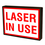 Signal-Tech 38831 SBLF811W-193R/120-277VAC "LASER IN USE" Indoor LED Backlit Sign