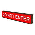 Signal-Tech 38864 SBLF734W-130R/120-277VAC "DO NOT ENTER" Indoor LED Backlit Sign