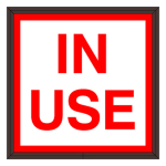 Signal-Tech 38865 SBLF77W-195R/120-277VAC "IN USE" Indoor LED Backlit Sign