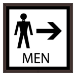 Signal-Tech 38876 SBLF77W-F358K/120-277VAC "MEN w/Symbols" Indoor LED Backlit Sign