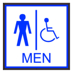 Signal-Tech 38879 SBLF1212W-A269B/120-277VAC "MEN w/Symbols" Indoor LED Backlit Sign