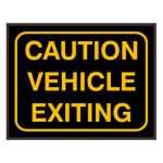 Signal-Tech 38986 PHX1418A-A172/120-277VAC "CAUTION VEHICLE EXITING w/Border" Outdoor Blank-out LED Backlit Sign
