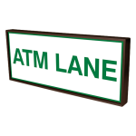 Signal-Tech 38992 PHXF1434W-121G/120-277VAC "ATM LANE" Outdoor LED Backlit Sign