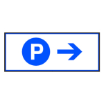 Signal-Tech 39002 PHXF1434W-I937B/120-277VAC "Parking P w/Right Arrow" Outdoor LED Backlit Sign