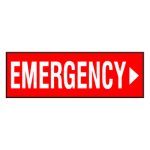 Signal-Tech 39003 PHXF1442W-H539R/120-277VAC "EMERGENCY w/Right Arrow" Outdoor LED Backlit Sign