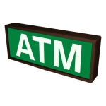 Signal-Tech 39006 PHXF718W-125G/120-277VAC "ATM" Outdoor LED Backlit Sign