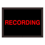 Signal-Tech 39364 SBL811R-A602/120-277VAC "RECORDING" Indoor Blank-out LED Backlit Sign