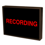 Signal-Tech 39364 SBL811R-A602/120-277VAC "RECORDING" Indoor Blank-out LED Backlit Sign