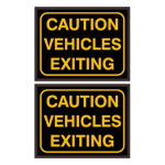 Signal-Tech 39390 PHX1418DAA-171/120-277VAC "CAUTION VEHICLES EXITING w/Border | CAUTION VEHICLES EXITING w/Border" Outdoor Blank-out LED Backlit Sign