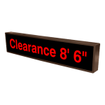 Signal-Tech 39525 PHX734R-J310/120-277VAC "Clearance 8' 6"" Outdoor Blank-out LED Backlit Sign