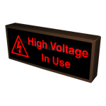 Signal-Tech 40299 SBL718R-K397/120-277VAC "High Voltage In Use w/ High Voltage Symbol" Indoor Blank-out LED Backlit Sign