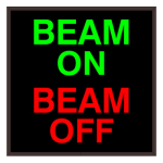 Signal-Tech 40430 SBL1212GR-B242/120-277VAC "BEAM ON | BEAM OFF" Indoor Blank-out LED Backlit Sign