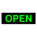 Signal-Tech 40453 PHX1442G-180/120-277VAC "OPEN" Outdoor Blank-out LED Backlit Sign