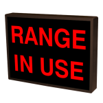 Signal-Tech 40661 SBL811R-C521/120-277VAC "RANGE IN USE" Indoor Blank-out LED Backlit Sign