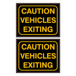Signal-Tech 42969 PHX1418DAA-171/12-24VDC "CAUTION VEHICLES EXITING w/Border | CAUTION VEHICLES EXITING w/Border" Outdoor Blank-out LED Backlit Sign
