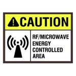 Signal-Tech 43829 SBLF811W-L434YK/120-277VAC "CAUTION RF/MICROWAVE ENERGY CONTROLLED AREA w/Symbol" Indoor LED Backlit Sign
