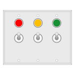 Signal-Tech 43999 TG222-RAG/12VDC 3 Gang Switch (3-SPST)