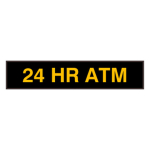 Signal-Tech 45594 PHX734A-165/120-277VAC "24 HR ATM" Outdoor Blank-out LED Backlit Sign