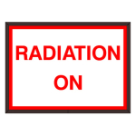 Signal-Tech 47612 SBLF811W-C779R/120-277VAC "RADIATION ON" Indoor LED Backlit Sign