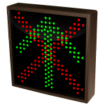 Signal-Tech 47632 TCL1010RG-I904TS/12-24VDC "X | Up Arrow" Outdoor Blank-out LED Direct-view Sign