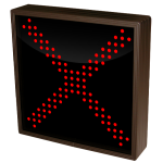 Signal-Tech 47632 TCL1010RG-I904TS/12-24VDC "X | Up Arrow" Outdoor Blank-out LED Direct-view Sign