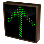 Signal-Tech 47632 TCL1010RG-I904TS/12-24VDC "X | Up Arrow" Outdoor Blank-out LED Direct-view Sign