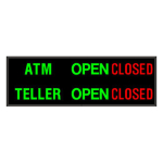Signal-Tech 47743 PHX1442GGRGGR-300/120-277VAC "ATM | OPEN | CLOSED | TELLER | OPEN | CLOSED" Outdoor Blank-out LED Backlit Sign