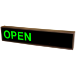 Signal-Tech 47925 PHX734GR-100/12-24VDC "OPEN | CLOSED" Outdoor Blank-out LED Backlit Sign