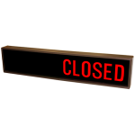 Signal-Tech 47925 PHX734GR-100/12-24VDC "OPEN | CLOSED" Outdoor Blank-out LED Backlit Sign