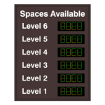 Signal-Tech 48414 S-SA6249GR-06/120-277VAC "Smart Sign 6 Level Space Available-Level 1-6" Space Available Sign