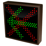 Signal-Tech 49031 TCL1010RG-B472TS/120-277VAC "X | Left Arrow" Outdoor Blank-out LED Direct-view Sign