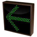 Signal-Tech 49031 TCL1010RG-B472TS/120-277VAC "X | Left Arrow" Outdoor Blank-out LED Direct-view Sign