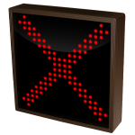 Signal-Tech 49034 TCL1010R-178TS/12-24VDC "X" Outdoor Blank-out LED Direct-view Sign