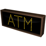 Signal-Tech 49055 TCL718A-125/12-24VDC "ATM" Outdoor Blank-out LED Direct-view Sign