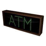 Signal-Tech 49205 TCL718G-125/12-24VDC "ATM" Outdoor Blank-out LED Direct-view Sign