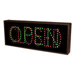 Signal-Tech 4942 TCL1026GR-100/120-277VAC "OPEN | CLOSED" Outdoor Blank-out LED Direct-view Sign
