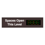 Signal-Tech 50387 S-SA1249GR-01-K094/120-277VAC "Smart Sign Spaces Open This Level" Space Available Sign