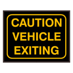 Signal-Tech 50821 PHX1418A-A172/120-277VAC "CAUTION VEHICLE EXITING w/Border" Outdoor Blank-out LED Backlit Sign