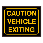 Signal-Tech 51164 PHX1418A-A172/12-24VDC "CAUTION VEHICLE EXITING w/Border" Outdoor Blank-out LED Backlit Sign