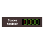 Signal-Tech 54987 S-SA1456GR-01-M845/12-24VDC "Smart Sign Spaces Available | 4-Digit Seven Segment w/FULL" Space Available Sign