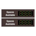 Signal-Tech 54988 S-SA1456DGRGR-02-M845/12-24VDC "Smart Sign Spaces Available | 4-Digit Seven Segment w/FULL | SPACES AVAILABLE | 4-Digit Seven Segment w/FULL" Space Available Sign