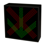 Signal-Tech 55097 STR2424RG-175/120-277VAC "X | Down Arrow" Traffic-Grade LED Blank-Out Sign