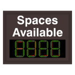 Signal-Tech 58527 S-SA2431GR-01-M809/120-277VAC "Smart Sign Spaces Available | 4-Digit Seven Segment w/ FULL" Space Available Sign