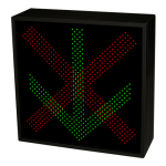 Signal-Tech 58825 STR3030RG-175/120-277VAC "X | Down Arrow" Traffic-Grade LED Blank-Out Sign