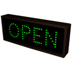 Signal-Tech 5887 TCL718GR-100/120-277VAC "OPEN | CLOSED" Outdoor Blank-out LED Direct-view Sign