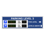 Signal-Tech 64715 S-SA2789GRW-Q704/120-277VAC "Smart Sign PARKING LEVEL 3 Parking P ADA Symbol THIS LEVEL Right Arro... | 4-Digit Seven Segment w/ FULL | 2-Digit Seven Segment" Space Available Sign