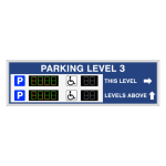Signal-Tech 64715 S-SA2789GRW-Q704/120-277VAC "Smart Sign PARKING LEVEL 3 Parking P ADA Symbol THIS LEVEL Right Arro... | 4-Digit Seven Segment w/ FULL | 2-Digit Seven Segment" Space Available Sign