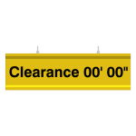 Signal-Tech 65907 IBAR-C724K-604 Continuous Customizable Clearance 00' 00" message, 2ft wide clearance bar