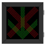 Signal-Tech 68170 DOT2323RG-175/9-24VDC X | Down Arrow DOT LED Blank-Out Sign